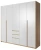 Szafa Xelo z listwą LED 230 cm dąb craft złoty + biały