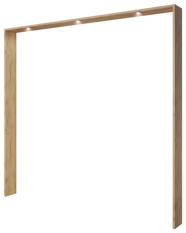 Szafa Xelo z listwą LED 230 cm dąb craft złoty + biały