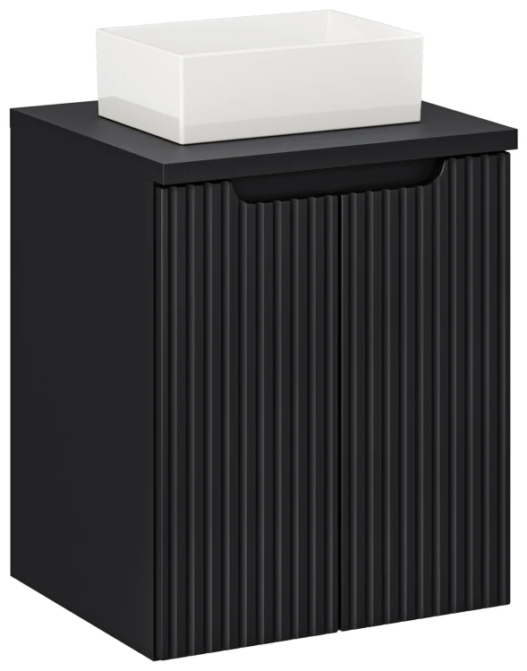 Zestaw mebli łazienkowych NOVA BLACK szafka 50 cm z blatem 50 cm