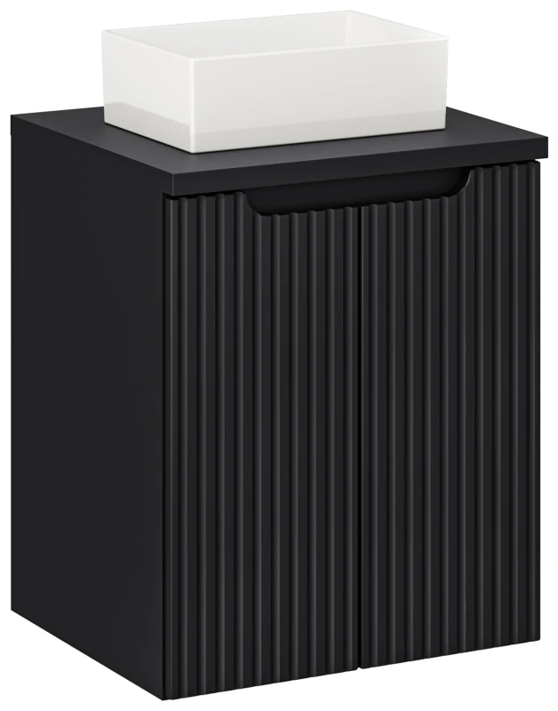 Zestaw mebli łazienkowych NOVA BLACK szafka 50 cm z blatem 50 cm