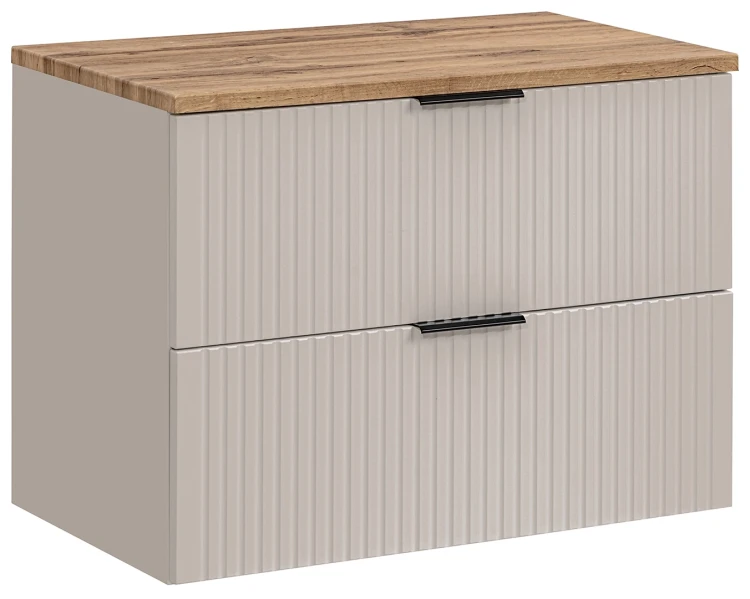 Zestaw mebli łazienkowych ADEL CASHMERE szafka 80 cm z umywalką SMILE i blatem wotan 80 cm