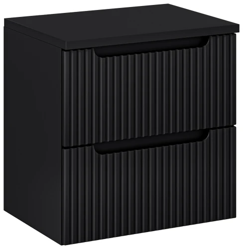 Zestaw mebli łazienkowych NOVA BLACK szafka 60 cm 2 szuflady z blatem 60 cm