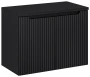 Szafka łazienkowa pod umywalkę 80 cm NOVA BLACK czarny - aranżacja z blatem