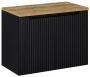 Szafka łazienkowa pod umywalkę 80 cm NOVA BLACK czarny - aranżacja z blatem
