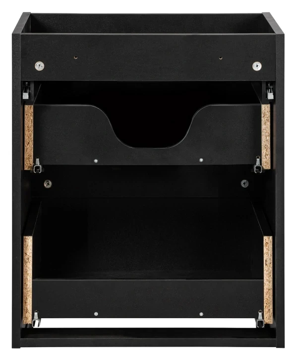 Szafka łazienkowa pod umywalkę 50 cm 2 szuflady NOVA BLACK czarny