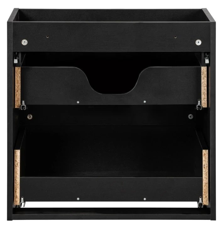 Szafka łazienkowa pod umywalkę 60 cm 2 szuflady NOVA BLACK czarny