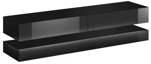 Szafka RTV FLY czarny mat/wysoki połysk