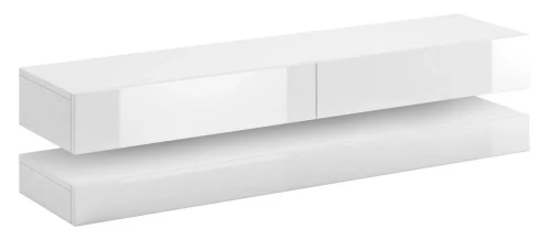 Szafka RTV FLY biały mat/biały wysoki połysk