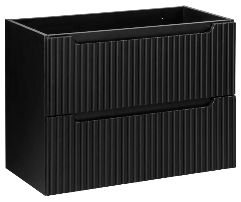 Szafka łazienkowa pod umywalkę 80 cm 2 szuflady NOVA BLACK czarny