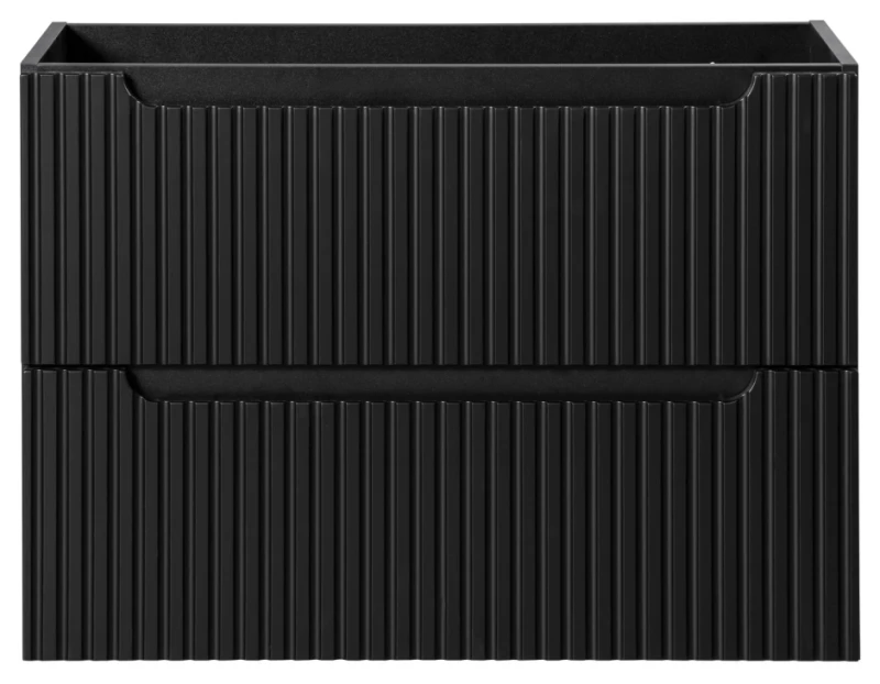 Szafka łazienkowa pod umywalkę 80 cm 2 szuflady NOVA BLACK czarny
