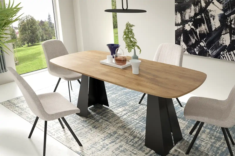 Stół rozkładany Tenor 100-180 cm do jadalni salonu owalny