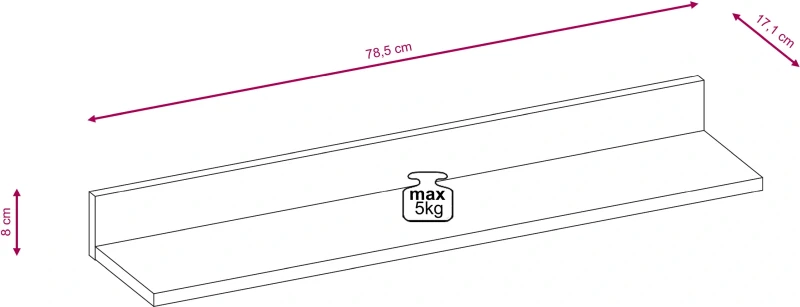 Meblościanka do salonu Berno 204 cm zestaw 4 elementy dąb sonoma jasna/biały mat
