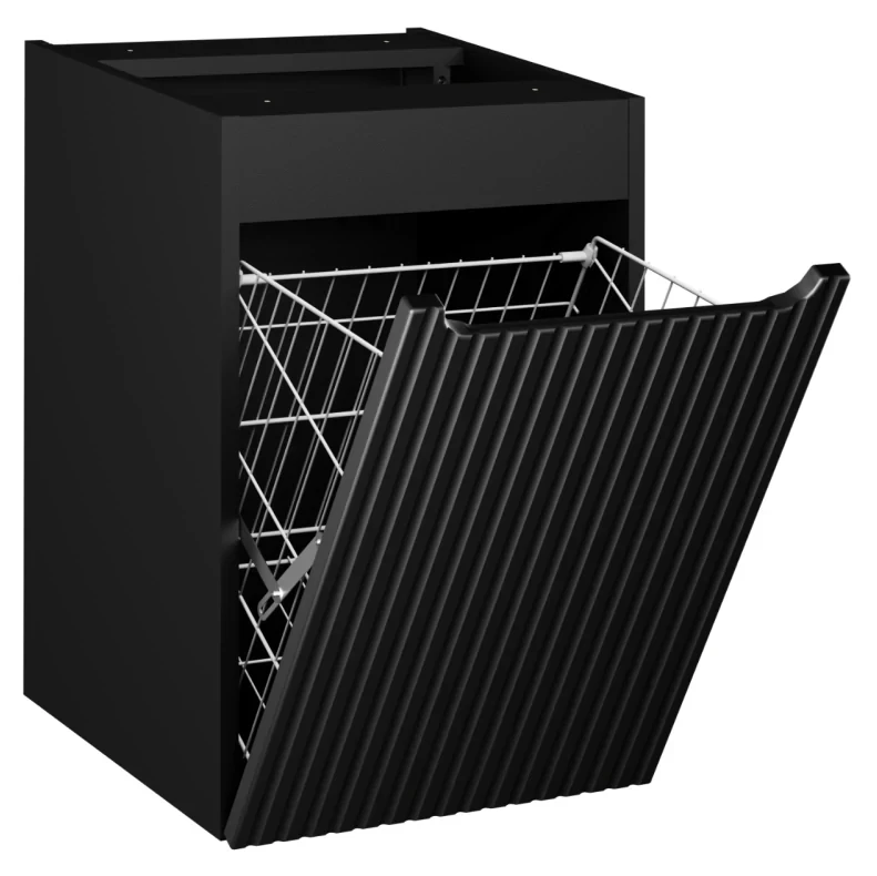 Szafka z koszem na pranie 40 cm NOVA BLACK czarny