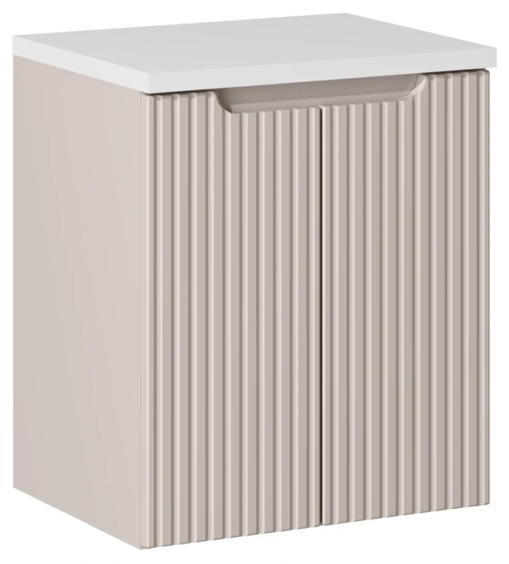 Szafka łazienkowa pod umywalkę 50 cm NOVA CASHMERE - aranżacja z blatem