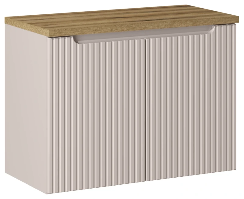 Szafka łazienkowa pod umywalkę 80 cm NOVA CASHMERE - aranżacja z blatem