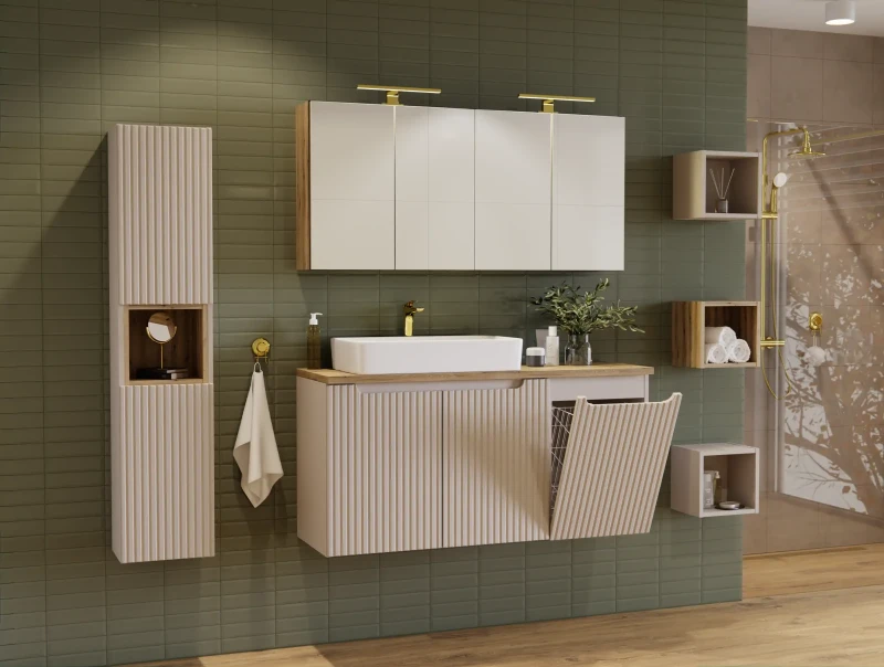 Szafka łazienkowa pod umywalkę 80 cm NOVA CASHMERE - aranżacja