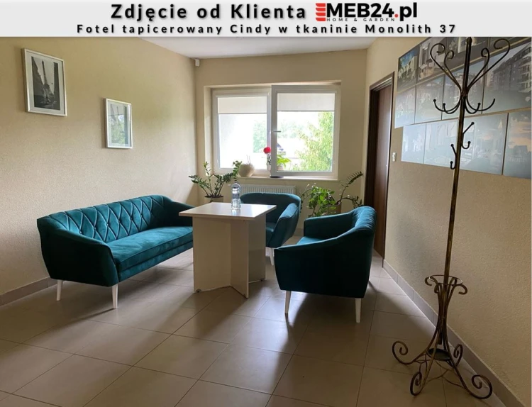 Fotel tapicerowany Cindy w stylu skandynawskim - zdjęcie od klienta