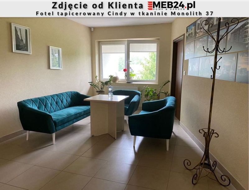 Fotel tapicerowany Cindy w stylu skandynawskim - zdjęcie od klienta