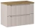 Szafka łazienkowa pod umywalkę 80 cm 2 szuflady NOVA CASHMERE - aranżacja z blatem