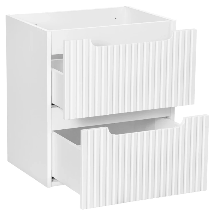 Szafka łazienkowa pod umywalkę 50 cm 2 szuflady NOVA WHITE biały