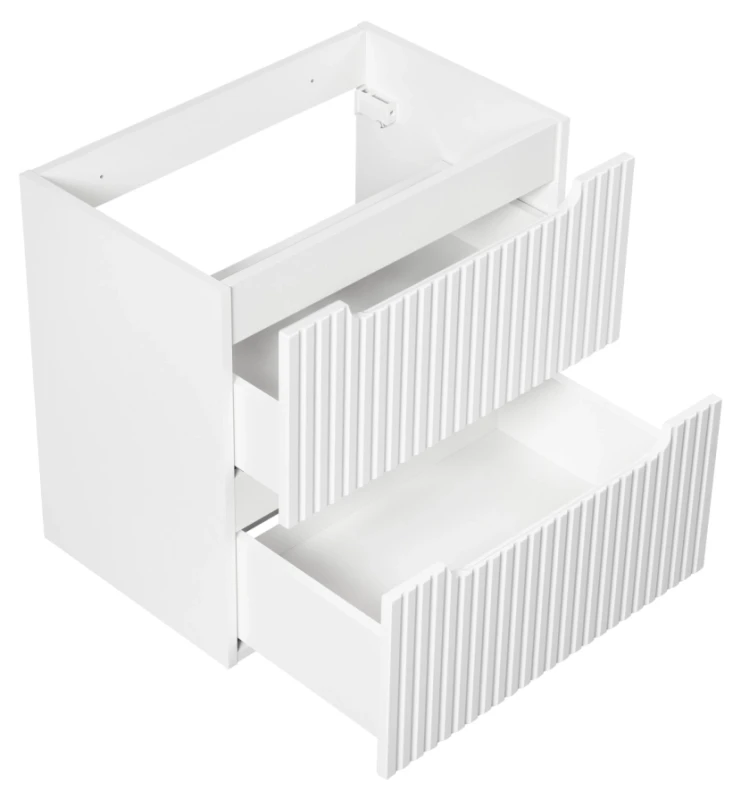Szafka łazienkowa pod umywalkę 60 cm 2 szuflady NOVA WHITE biały