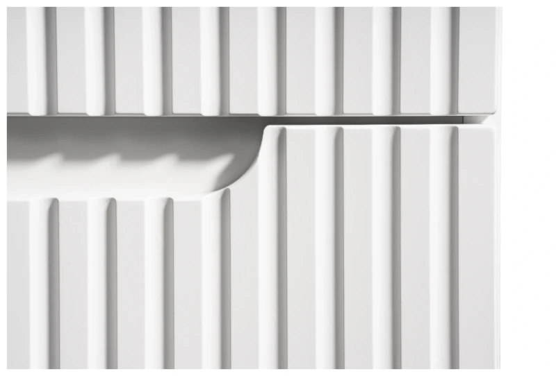 Szafka łazienkowa pod umywalkę 80 cm 2 szuflady NOVA WHITE biały - detal