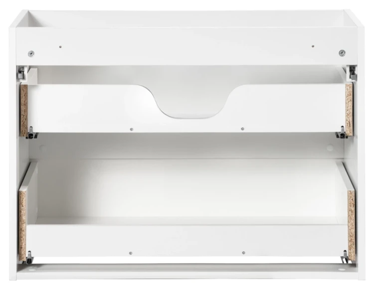 Szafka łazienkowa pod umywalkę 80 cm 2 szuflady NOVA WHITE biały