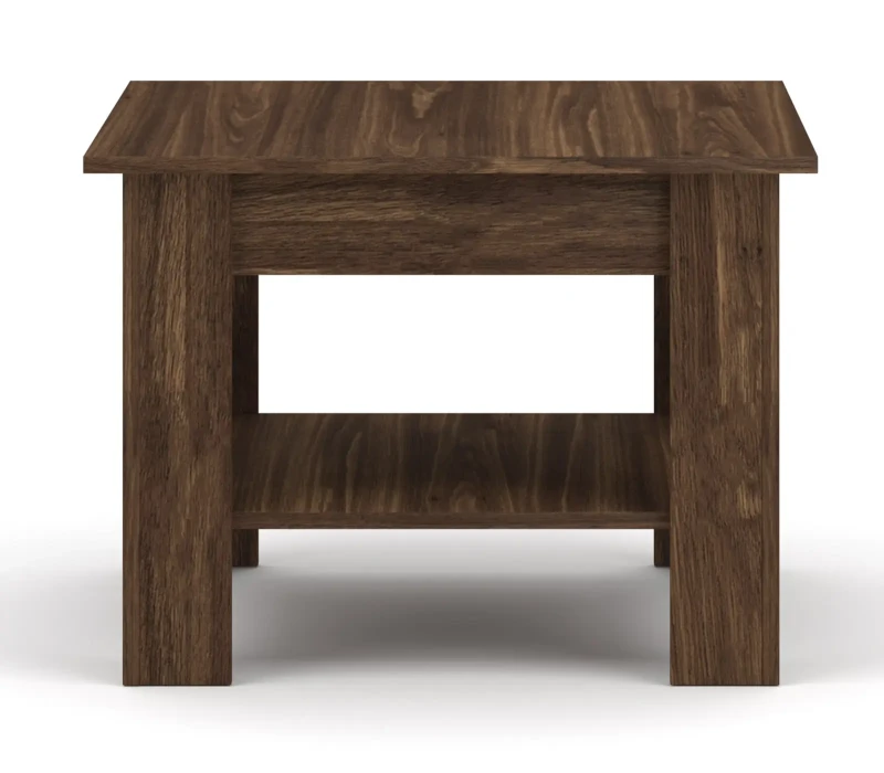 Stolik kawowy do salonu Mini 67 cm z półką dąb burbon