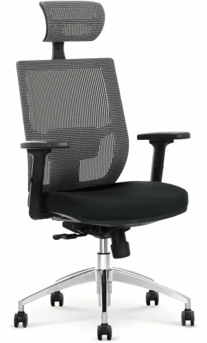 Fotel gabinetowy Admiral obrotowy do biura czarny/popiel