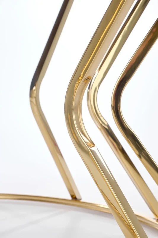 Ława stolik kawowy Afina szklany blat do salonu 90 cm złoty