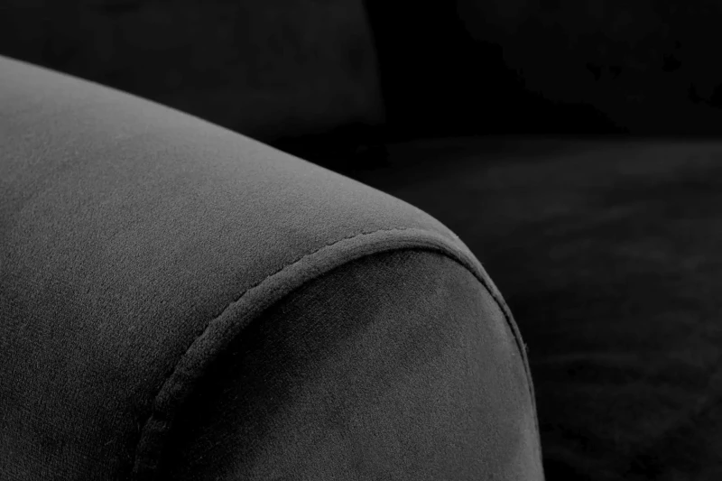 Fotel wypoczynkowy Agustin 2 rozkładany z podnóżkiem do salonu czarny