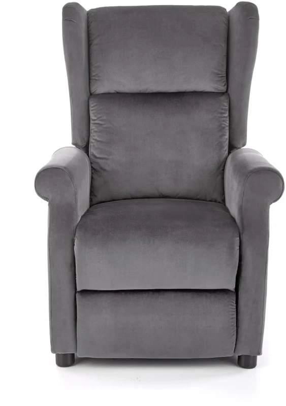 Fotel wypoczynkowy Agustin 2 rozkładany z podnóżkiem do salonu popielaty