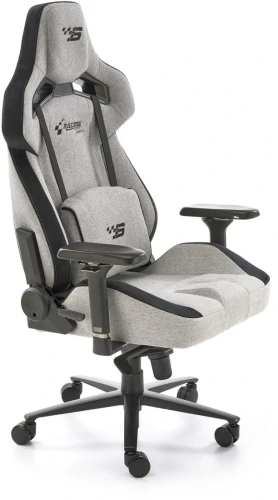 Fotel gamingowy Alister obrotowy z możliwością regulacji podłokietników popielaty / czarny