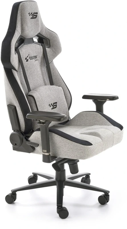 Fotel gamingowy Alister obrotowy z możliwością regulacji podłokietników popielaty / czarny