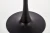 Stół okrągły Ambrosio 90cm szklany blat marmur/czarny