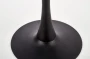 Stół okrągły Ambrosio 90cm szklany blat marmur/czarny