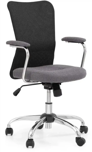 Fotel gabinetowy Andy obrotowy młodzieżowy czarny/popielaty