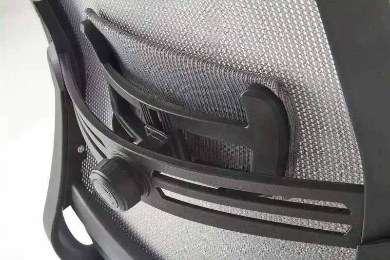 Fotel gabinetowy Arsen obrotowy z funkcją regulacji zagłówka popielaty