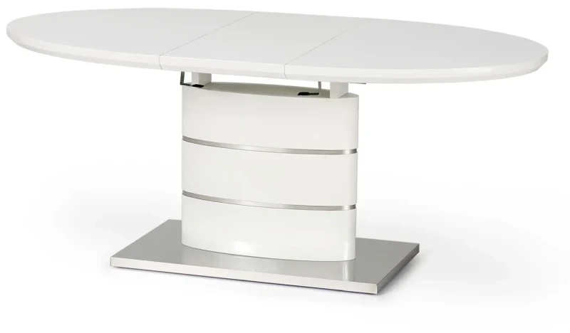 Stół rozkładany Aspen do jadalni biały połysk