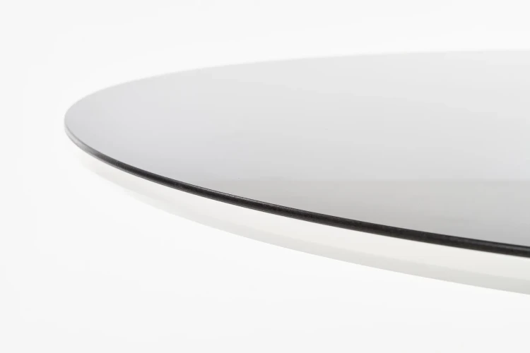 Stół okrągły Avelar 120cm szklany blat czarny