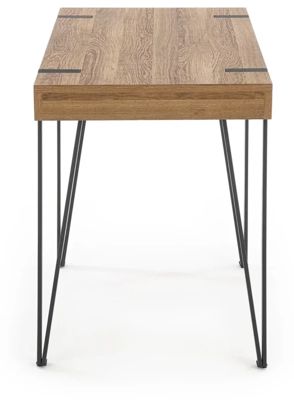 Biurko B39 z wysuwaną półką czarny / orzech miodowy