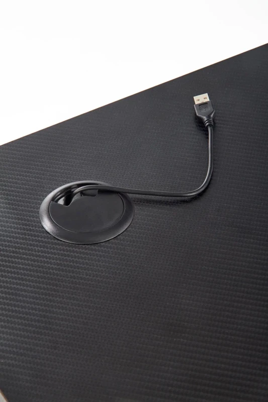 Biurko gamingowe B40 z oświetleniem LED czarny / czerwony