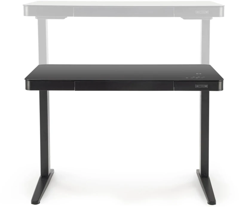Biurko B52 z funkcją regulacji wysokości i ekranem dotykowym czarny
