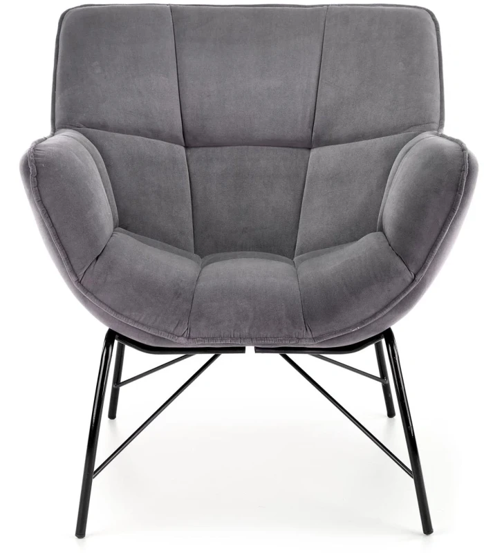 Fotel wypoczynkowy Belton do salonu popielaty