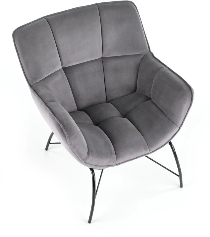 Fotel wypoczynkowy Belton do salonu popielaty