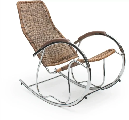 Fotel bujany Ben brąz mix