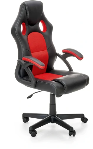 Fotel gamingowy Berkel obrotowy czarny/czerwony