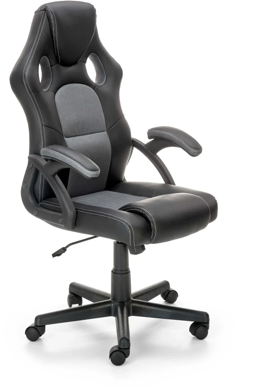 Fotel gamingowy Berkel obrotowy czarny/popielaty
