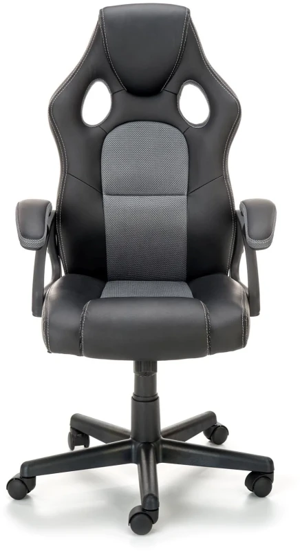 Fotel gamingowy Berkel obrotowy czarny/popielaty