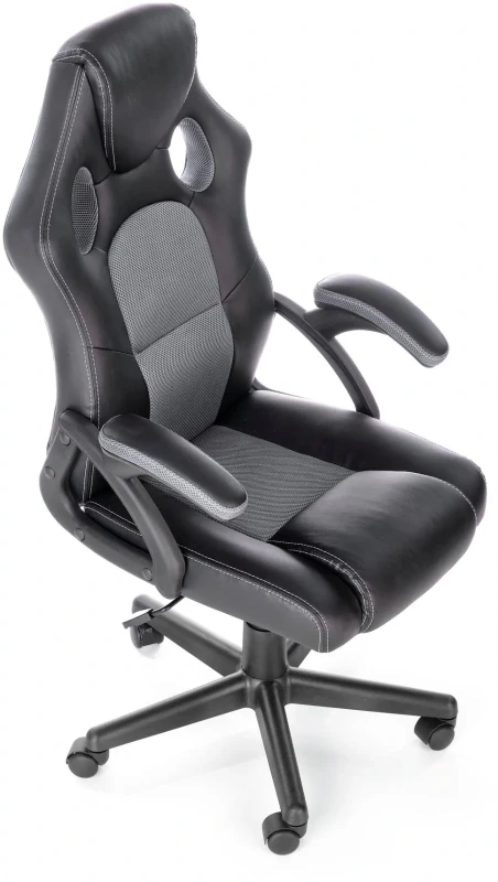 Fotel gamingowy Berkel obrotowy czarny/popielaty